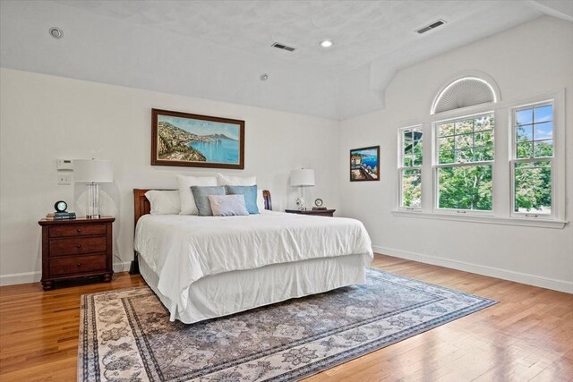 11 Ashford Ln, Andover, MA 01810 - bedroom with vaulted ceiling, light wood finished floors, and recessed lighting