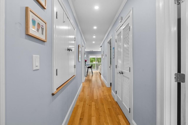 34 Colgate Rd Unit 3, Boston, MA 02131 - hallway featuring light wood-type flooring, recessed lighting, and baseboards