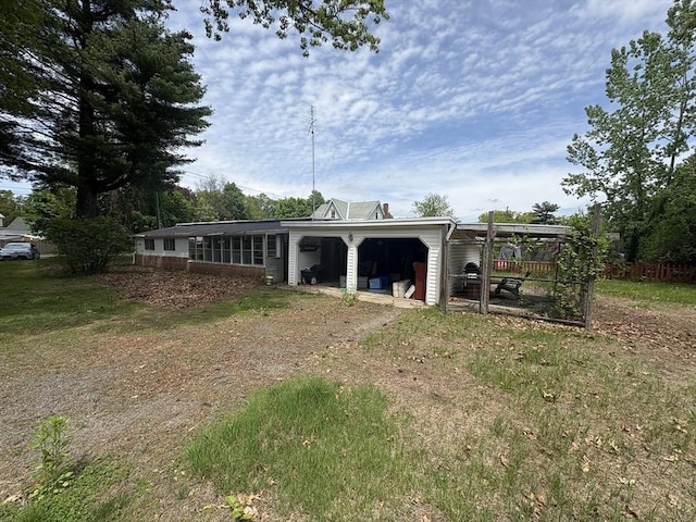 75 Hillside Rd, Montague, MA 01351 - view of outbuilding with an attached garage and driveway