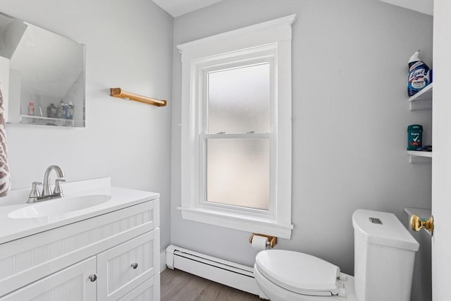 466 Lincoln St, Marlborough, MA 01752 - bathroom featuring toilet, a baseboard radiator, and vanity