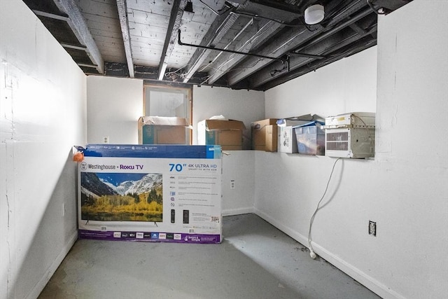 466 Lincoln St, Marlborough, MA 01752 - unfinished basement with baseboards