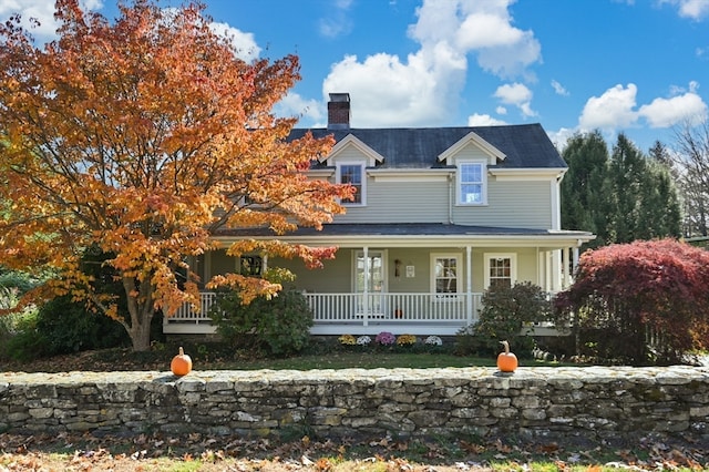 view of front of home with a porch