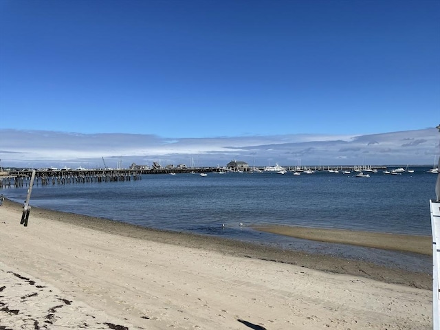 water view with a view of the beach