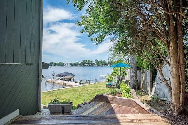 45 Point Pleasant Rd, Webster, MA 01570 - wooden deck featuring a boat dock and a water view