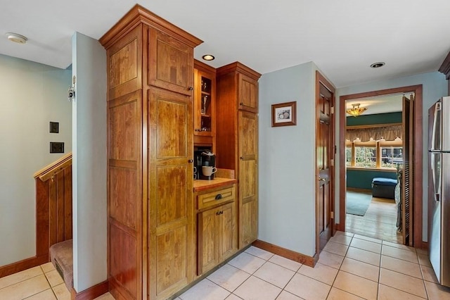 45 Point Pleasant Rd, Webster, MA 01570 - hall with light tile patterned flooring and recessed lighting