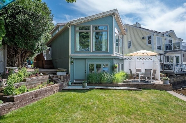 45 Point Pleasant Rd, Webster, MA 01570 - back of property with a patio area and stairs