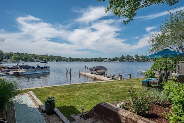 45 Point Pleasant Rd, Webster, MA 01570 - dock with a yard and a water view