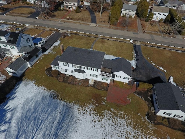 aerial view featuring a residential view