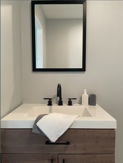 bathroom with large vanity