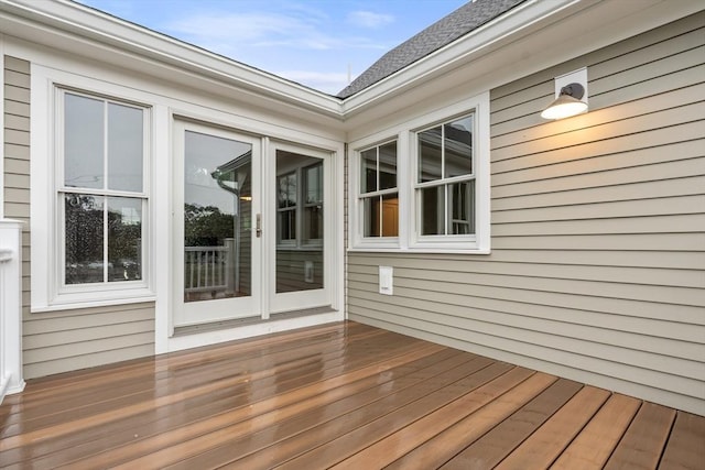 view of wooden deck