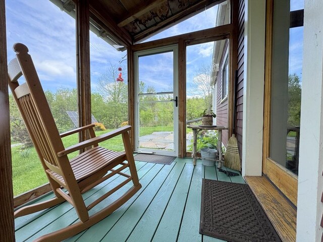78 Wickett Pond Rd, Wendell, MA 01379 - sunroom / solarium with vaulted ceiling and healthy amount of natural light