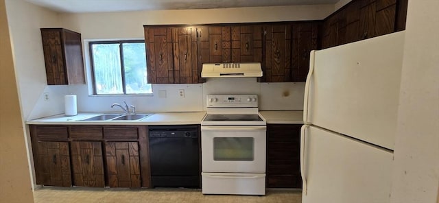800 Bearses Way Unit 5Nb, Barnstable, MA 02601 - kitchen with white appliances, premium range hood, light countertops, and dark brown cabinets