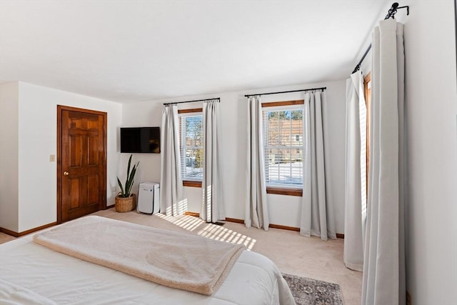 view of carpeted bedroom