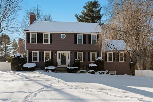 view of colonial home