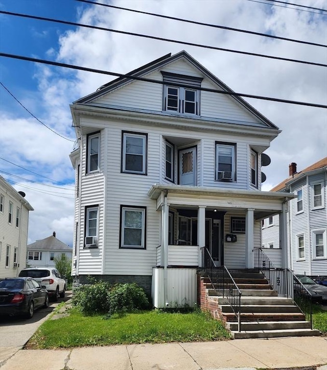 50 Proctor Ave, Revere, MA 02151 - view of front of house with cooling unit and covered porch