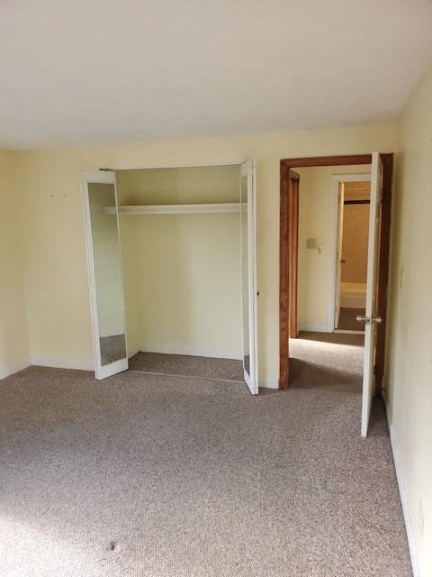 unfurnished bedroom with carpet flooring