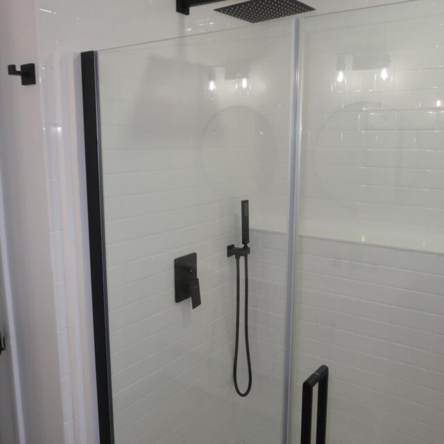 interior details with walk in shower