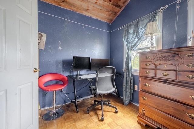 342 Townsend Rd, Groton, MA 01450 - home office featuring lofted ceiling and wood ceiling