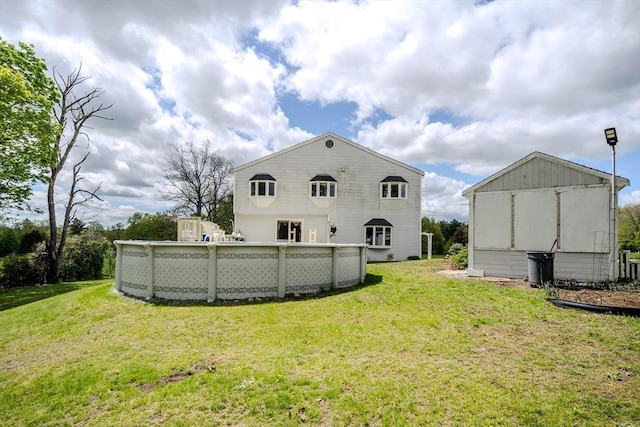 342 Townsend Rd, Groton, MA 01450 - back of house with a yard and an outdoor pool
