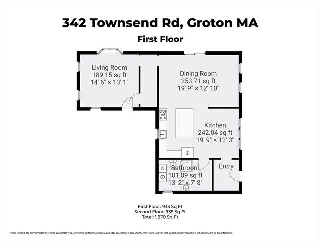 342 Townsend Rd, Groton, MA 01450 - home floor plan