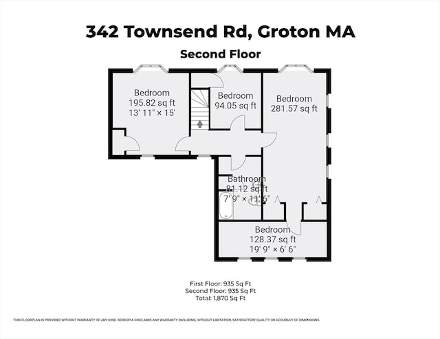 342 Townsend Rd, Groton, MA 01450 - room layout
