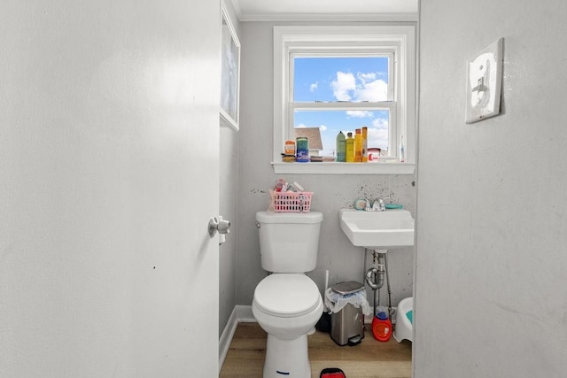 135 Snell, Fall River, MA 02721 - bathroom with wood finished floors and crown molding