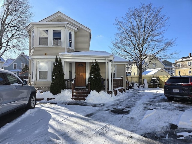 view of front of home with a porch