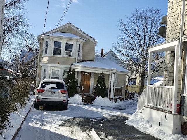 view of front of property with covered porch