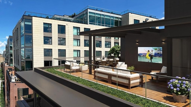 balcony with an outdoor living space