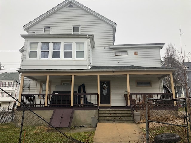 view of front of house with covered porch