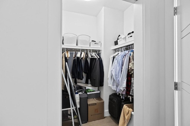 view of walk in closet