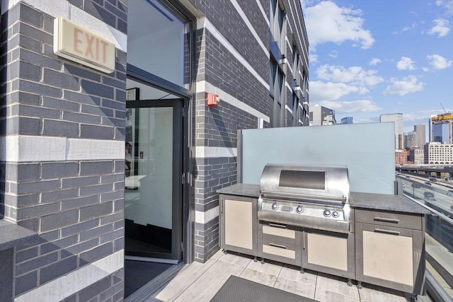 view of patio / terrace with grilling area and area for grilling