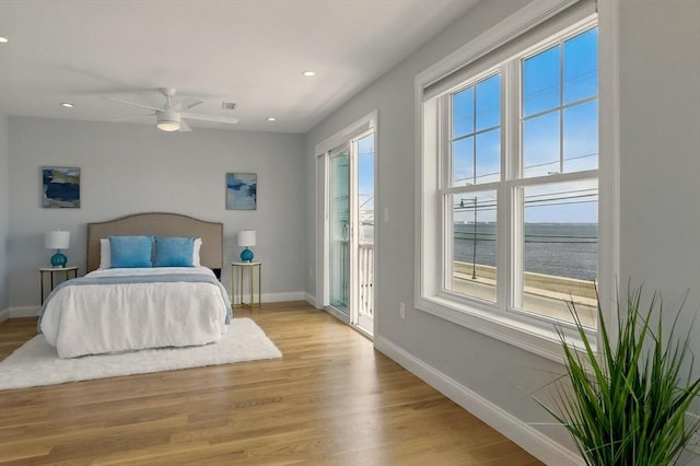 1089 Winthrop Ave Unit A, Revere, MA 02151 - bedroom with access to outside, multiple windows, baseboards, and recessed lighting