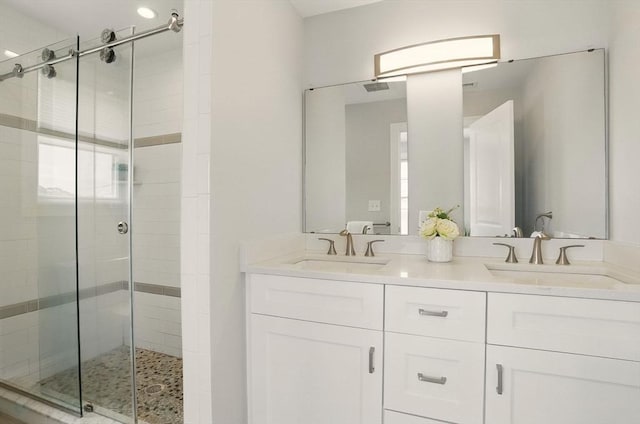 1089 Winthrop Ave Unit A, Revere, MA 02151 - full bath featuring a shower stall and double vanity