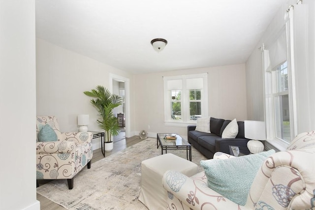 29 Maple St Unit 2, Uxbridge, MA 01569 - living room with wood finished floors and baseboards