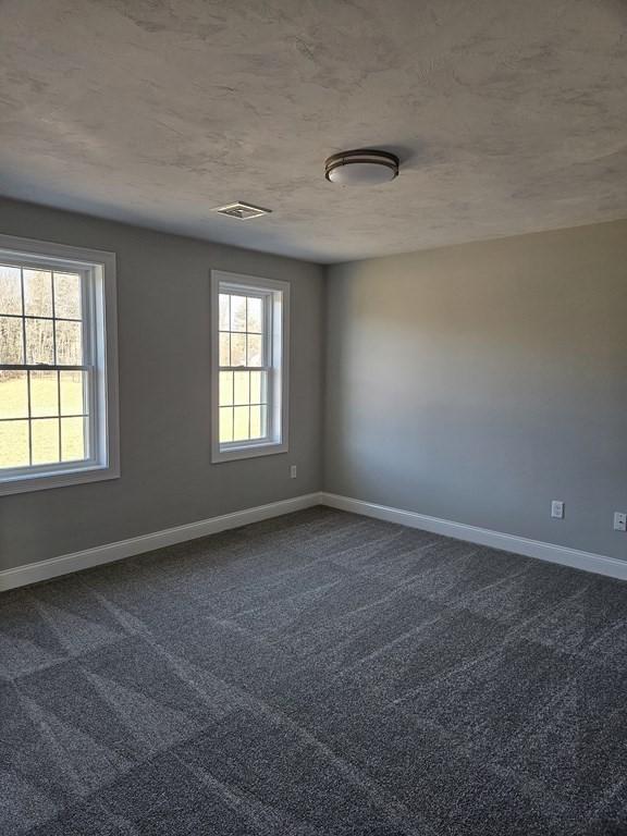 empty room with dark carpet