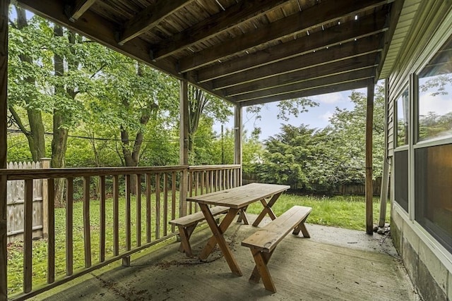 289 Market St Unit B, Boston, MA 02135 - view of patio with a deck and outdoor dining area
