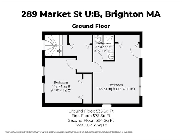 289 Market St Unit B, Boston, MA 02135 - property floor plan