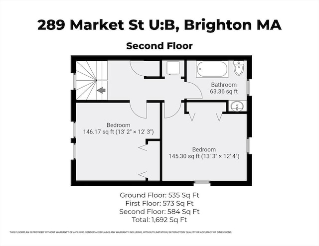 289 Market St Unit B, Boston, MA 02135 - home floor plan
