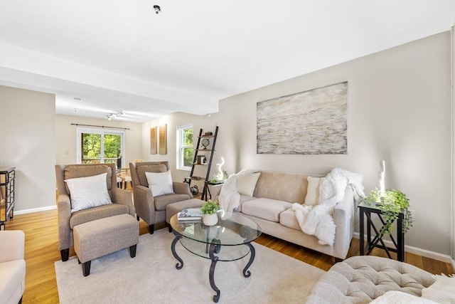 289 Market St Unit B, Boston, MA 02135 - living area featuring wood finished floors and baseboards