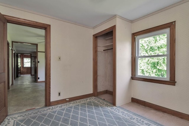 unfurnished bedroom with a closet