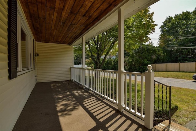 balcony with covered porch