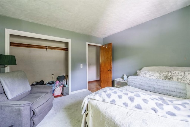 121 E St, Southampton, MA 01073 - bedroom with a closet, carpet flooring, and a textured ceiling
