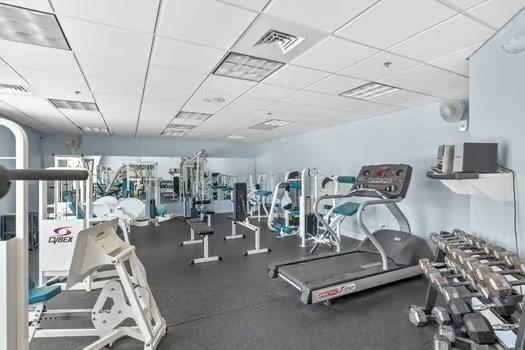 22 Grey Hawk Dr Unit 22, Mashpee, MA 02649 - workout area with visible vents and a drop ceiling