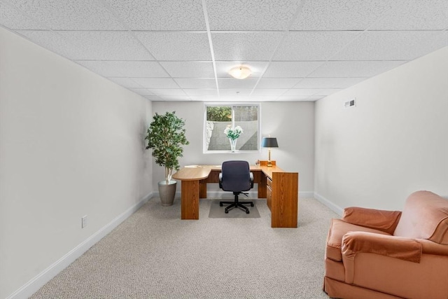 22 Grey Hawk Dr Unit 22, Mashpee, MA 02649 - office space featuring light colored carpet, baseboards, a drop ceiling, and visible vents