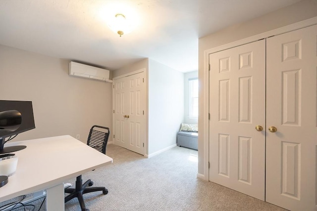 67 Jacap Dr, North Attleboro, MA 02760 - office featuring a wall unit AC, light carpet, and baseboards