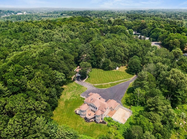 31 Cedar St, North Reading, MA 01864 - aerial view of property's location with a heavily wooded area