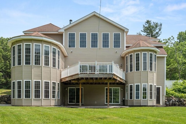 31 Cedar St, North Reading, MA 01864 - rear view of house featuring a yard, a deck, and a patio