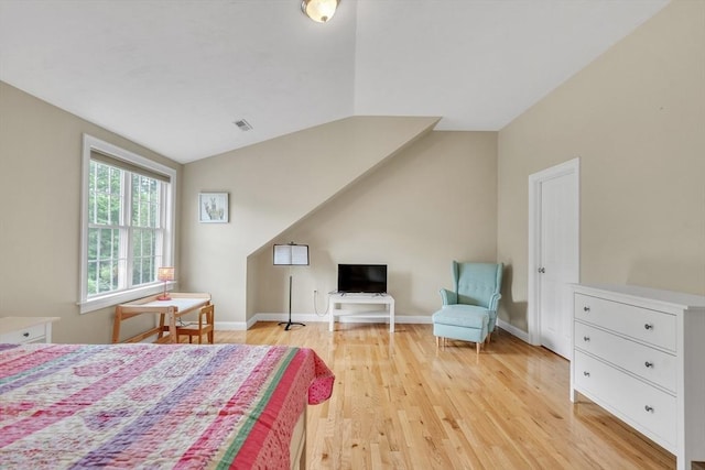 1 Chase Path Unit 1, Acton, MA 01720 - bedroom featuring vaulted ceiling, light wood finished floors, and baseboards