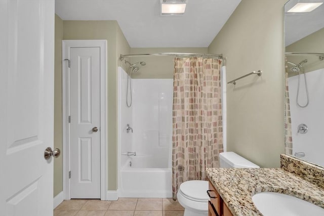 1 Chase Path Unit 1, Acton, MA 01720 - bathroom featuring vanity, shower / bath combo, tile patterned floors, and toilet